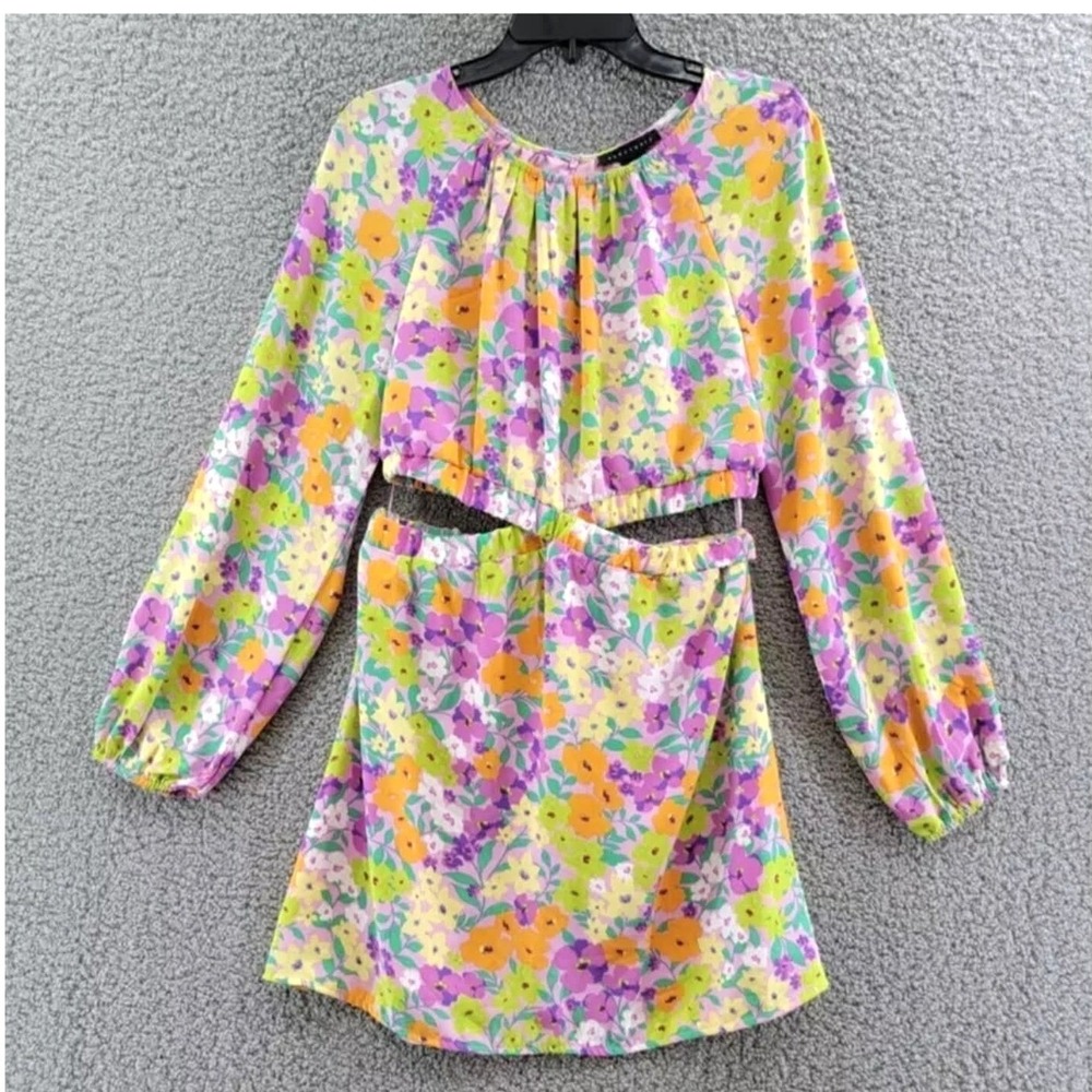 Sanctuary Fresh Garden NWT Cut Out Floral Multi Color Mini‎ Dress Size Large - Picture 10 of 10